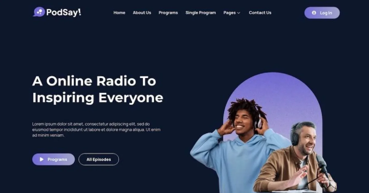 PodSay – Radio & Podcast Station Elementor Template Kit