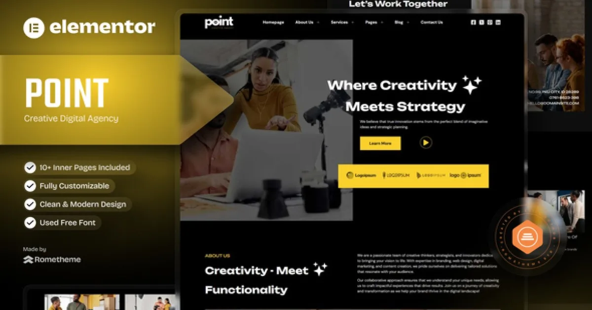 Point – Creative Digital Agency Elementor Template Kit