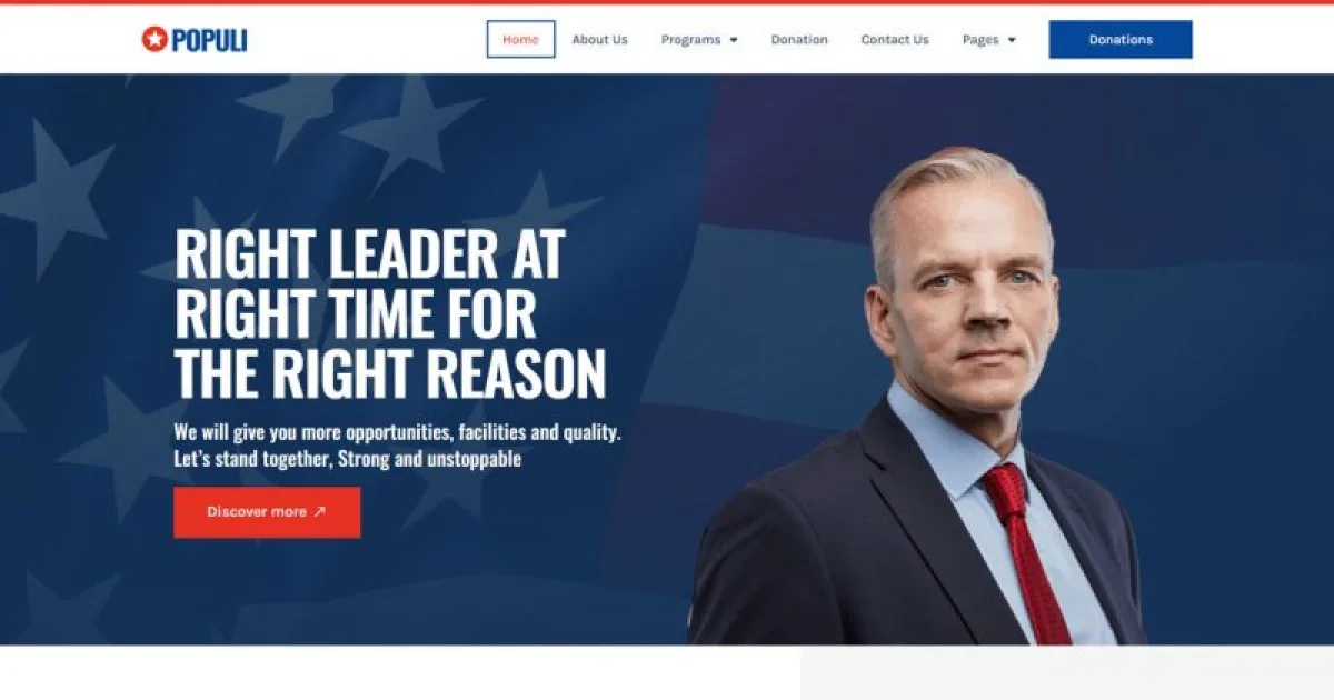 Populi – Politician Elementor Template Kit
