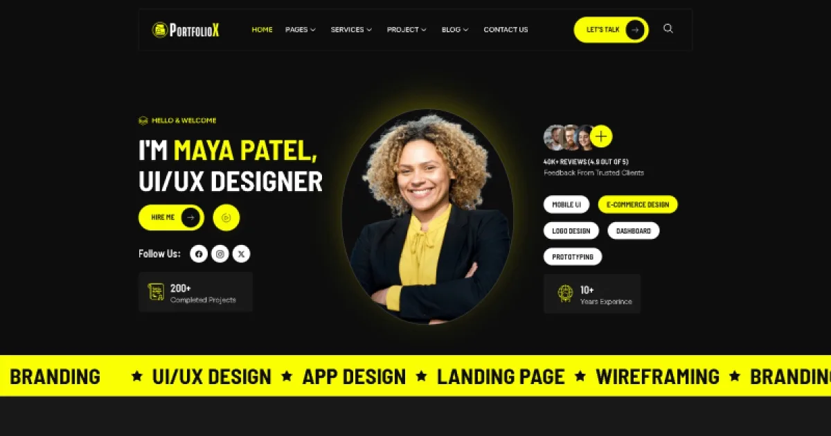 PortfolioX – Personal Portfolio Elementor Template Kit