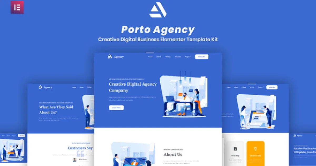 Porto Agency – Creative Digital Business Elementor Template Kit