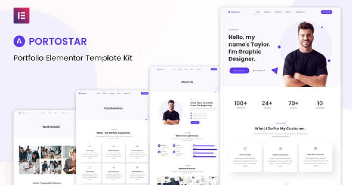 Portostar – Personal Portfolio Elementor Template Kit