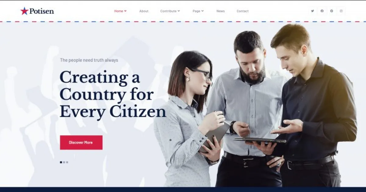 Potisen – Election & Political Campaign Elementor Template Kit