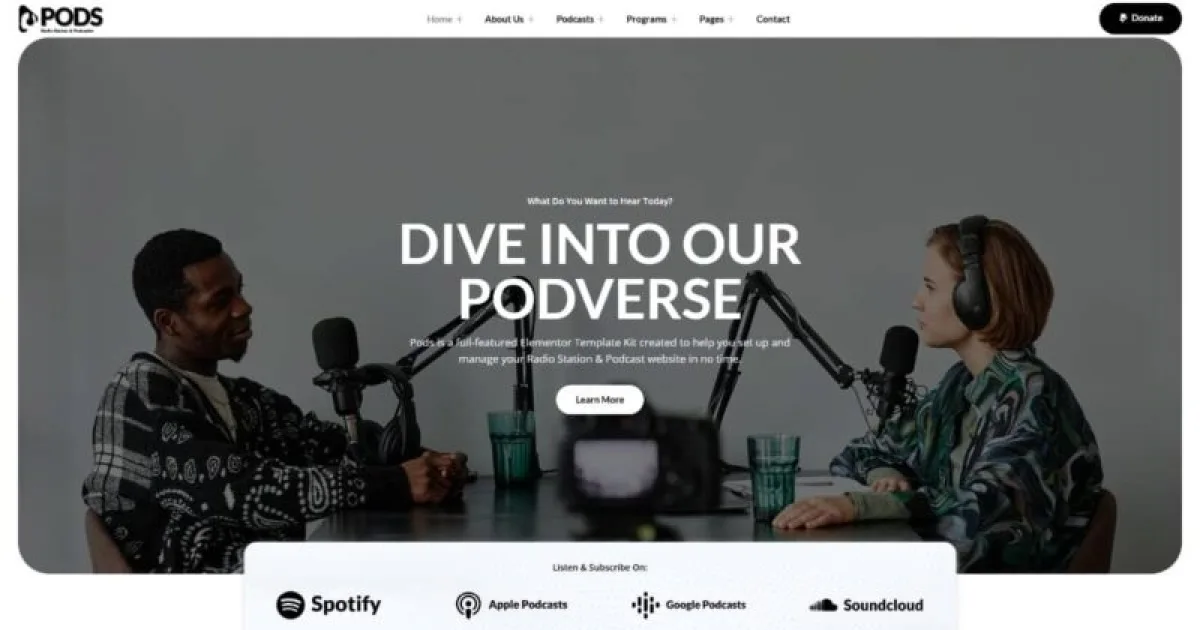 Potshow – Radio Station & Podcaster Elementor Template Kit
