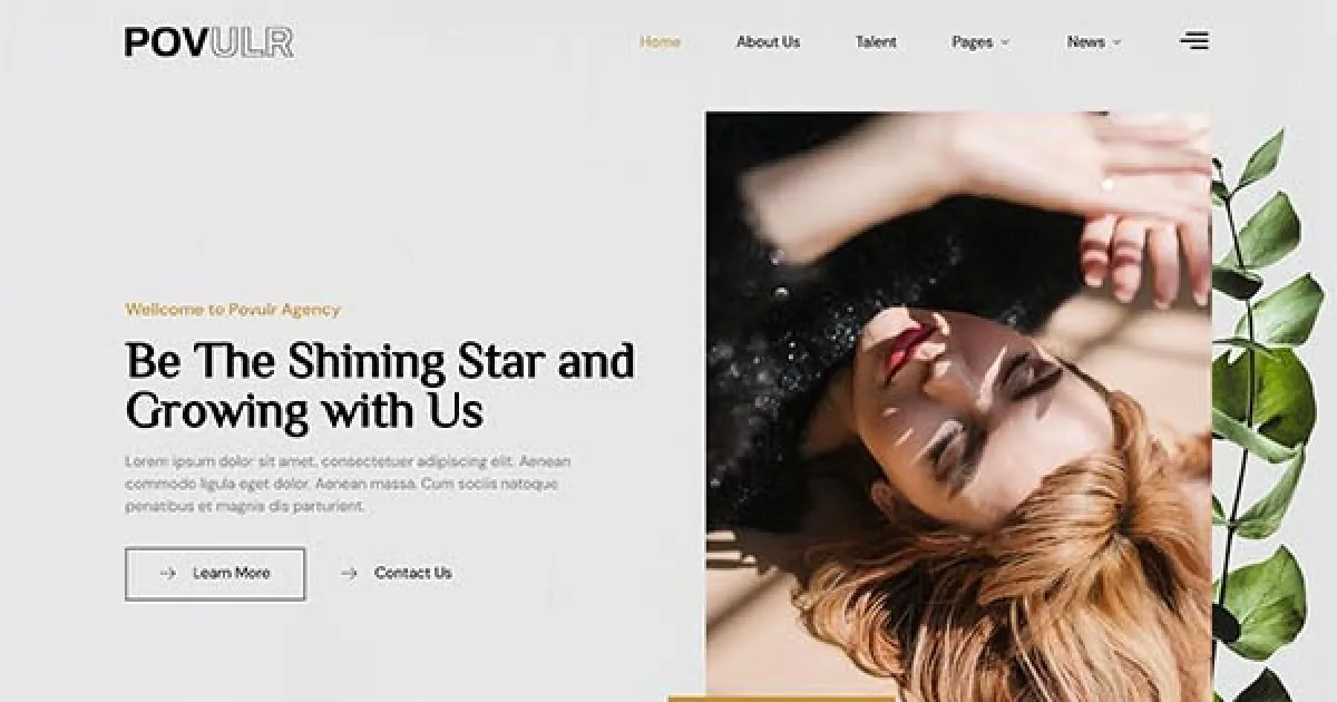 POVULR – Modeling & Talent Agency Elementor Template Kit