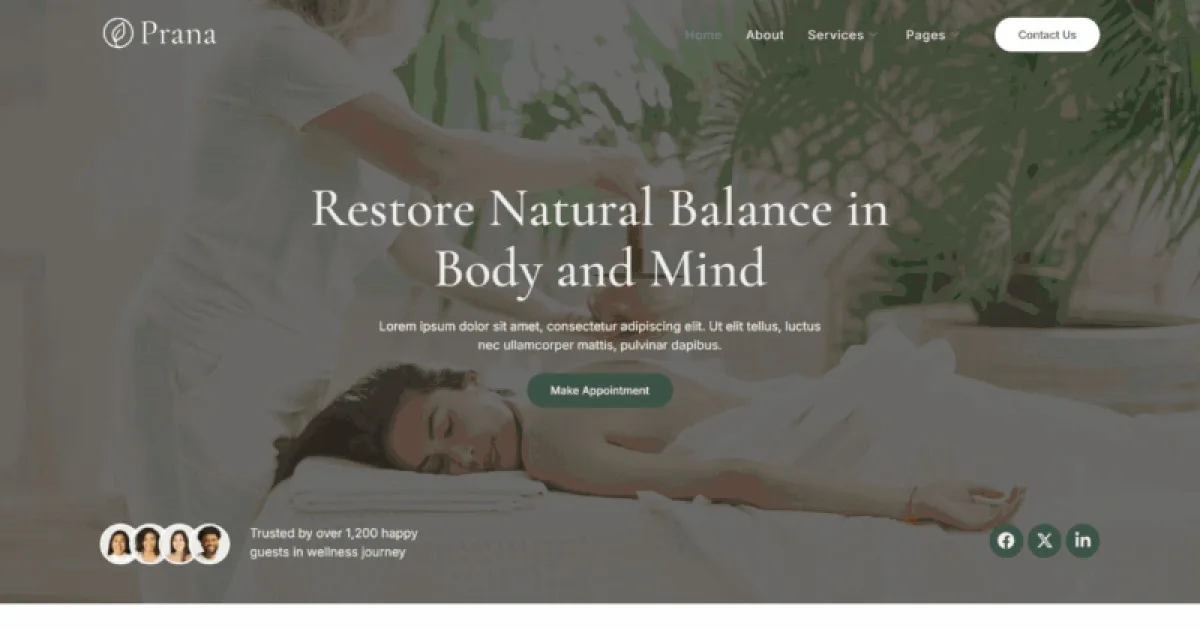 Prana – Ayurveda Treatment & Spa Elementor Template Kit