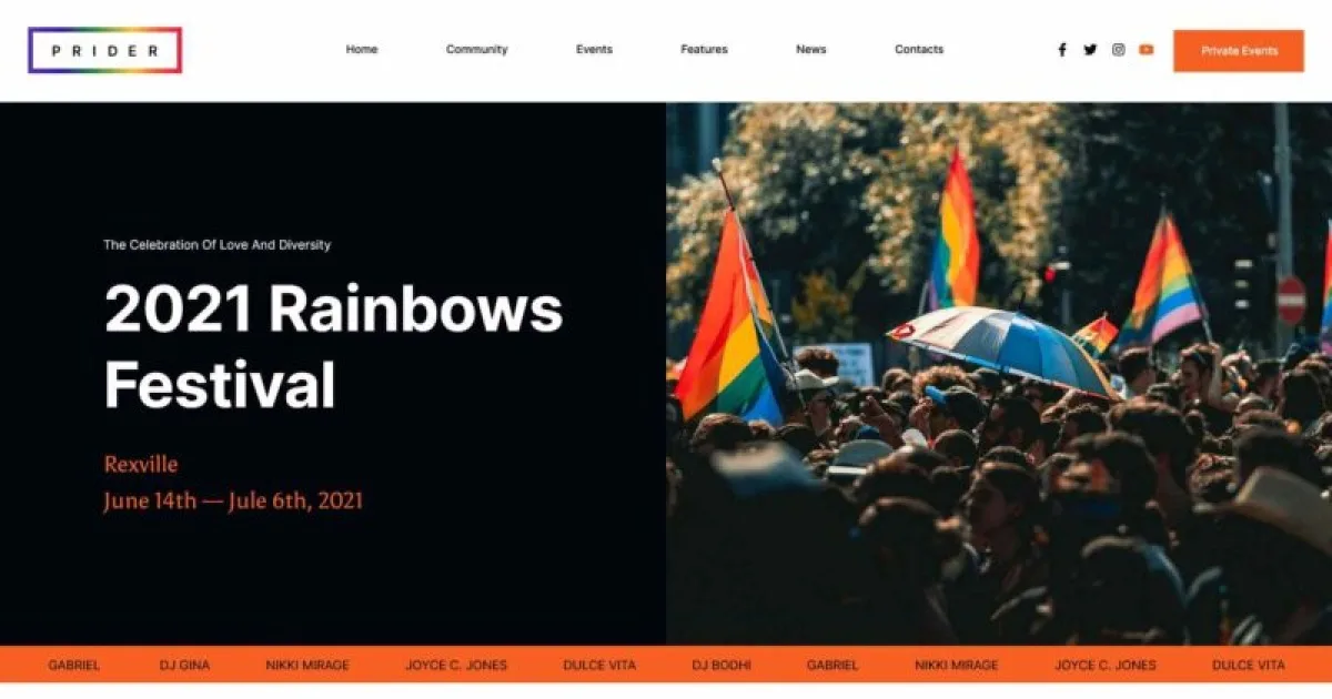 Prider – LGBTQ & Gay Rights Festival Template Kit
