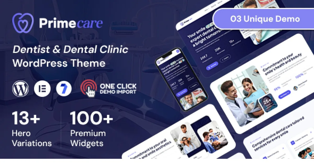 Primecare Theme – Dentist & Dental Clinic WordPress Theme