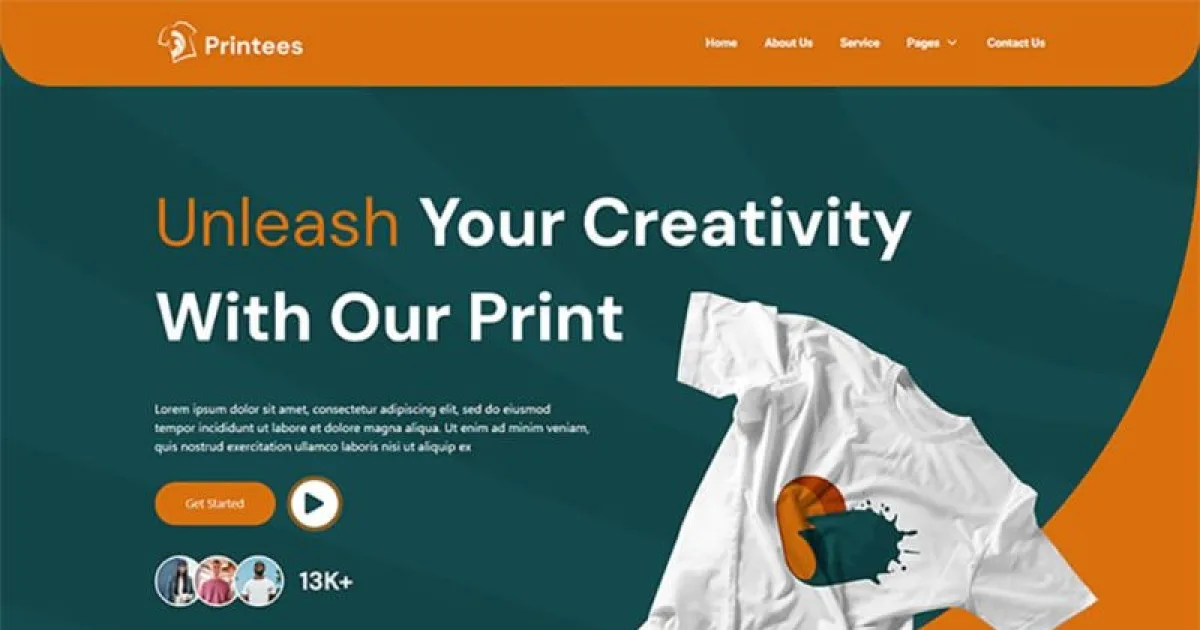 Printees – T-Shirt Design & Printing Elementor Template Kit