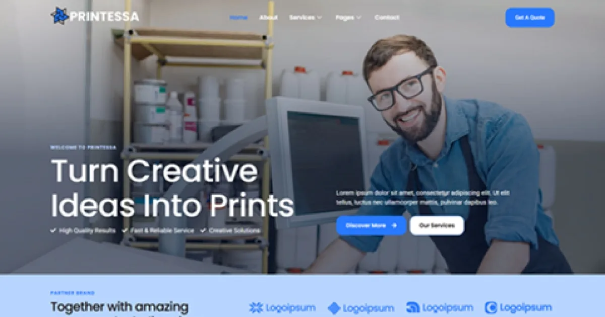 Printesa – Printing Services Elementor Template Kit