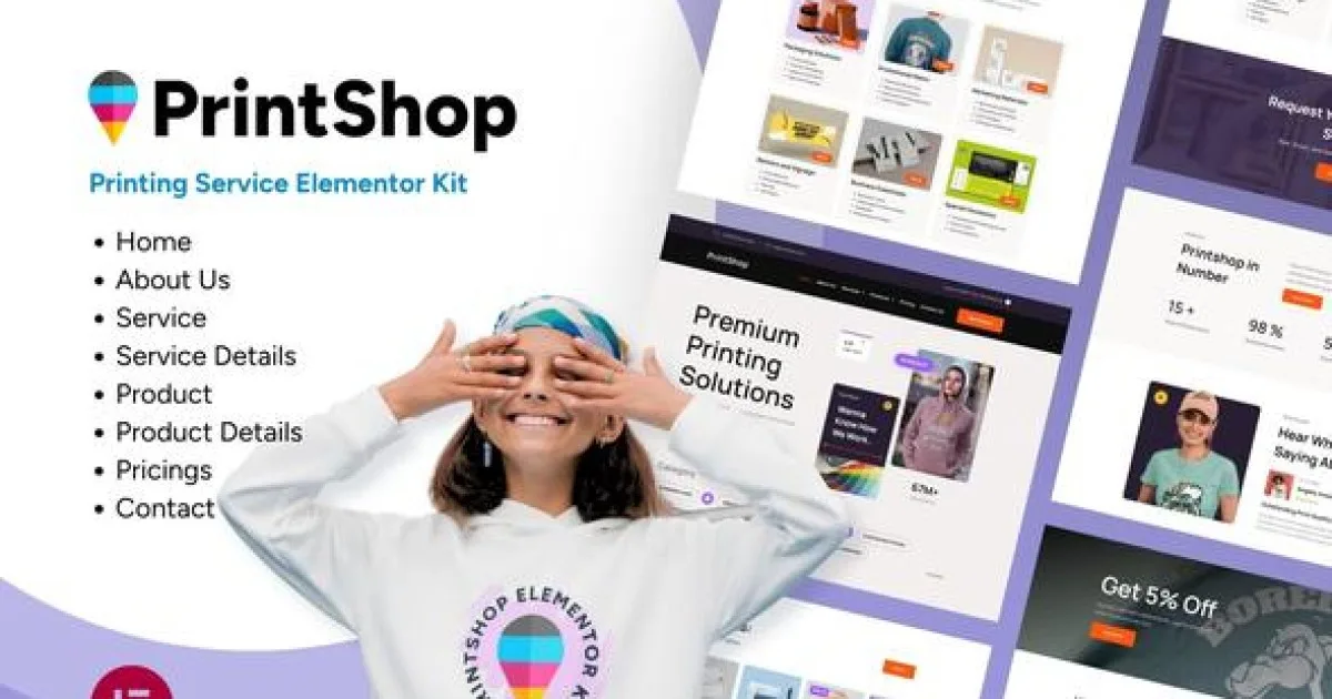 Printshop – Printing Business Elementor Template Kit
