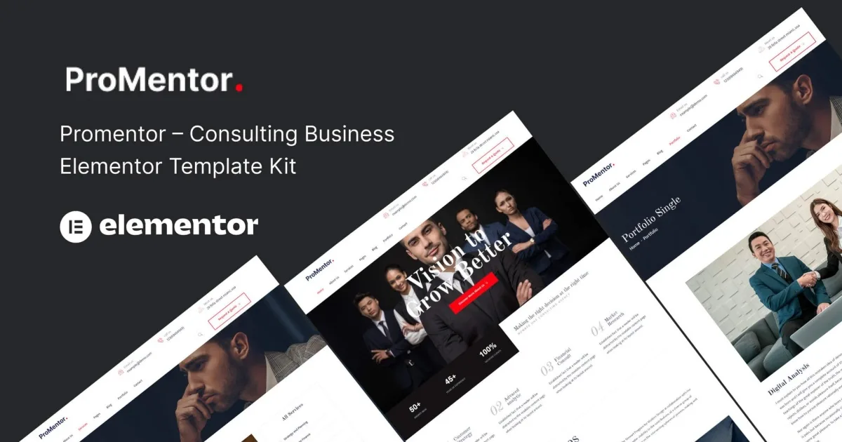 Promentor – Business Consulting Elementor Template Kit