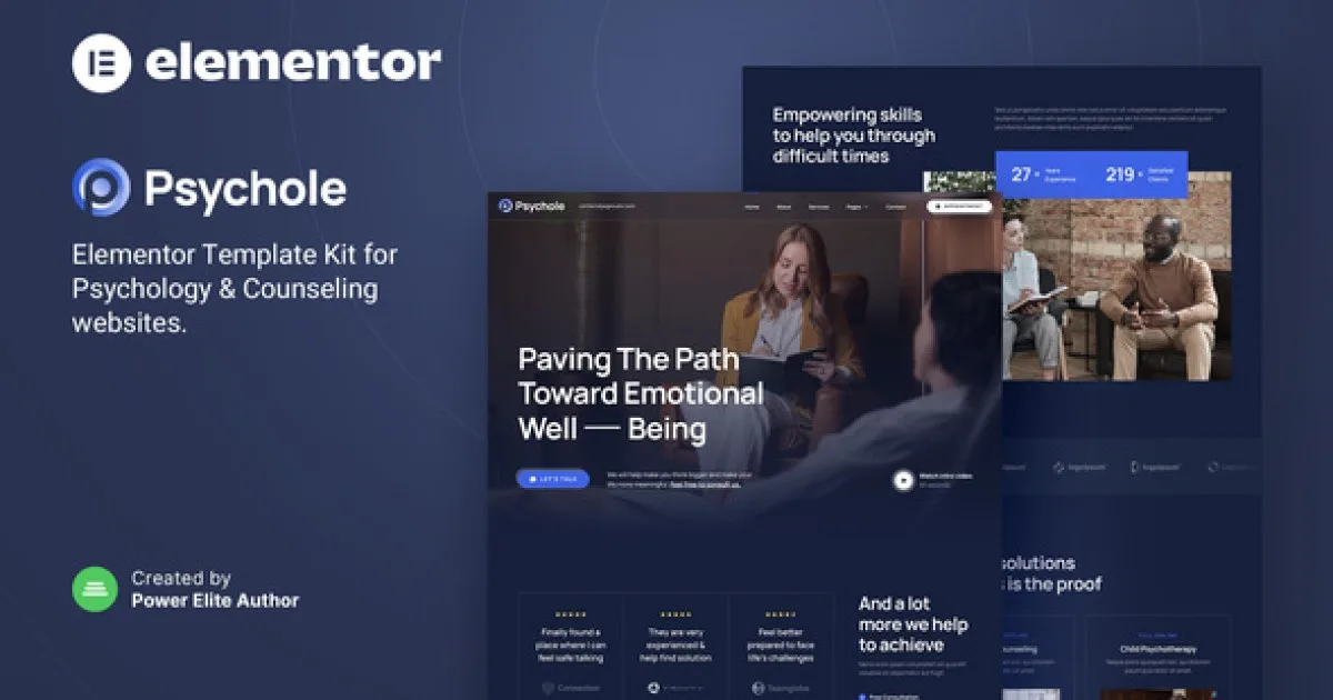 Psychole – Psychology and Counseling Elementor Template Kit