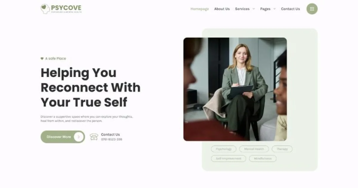 Psycove – Psychology & Mental Health Elementor Template Kit