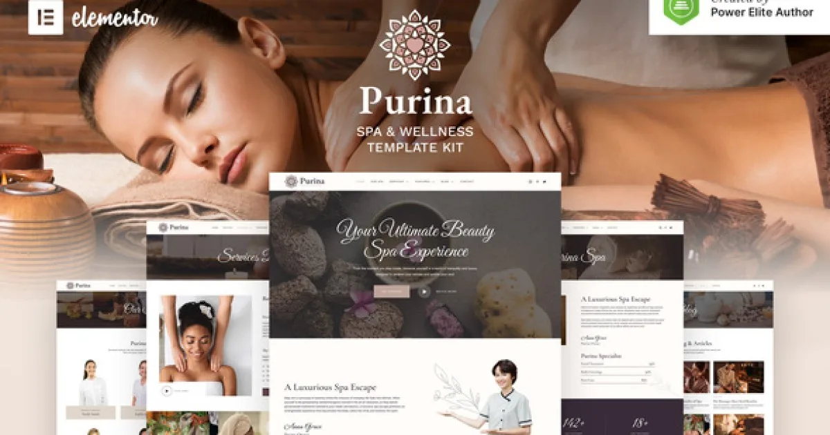 Purina – Spa & Wellness Elementor Template Kit