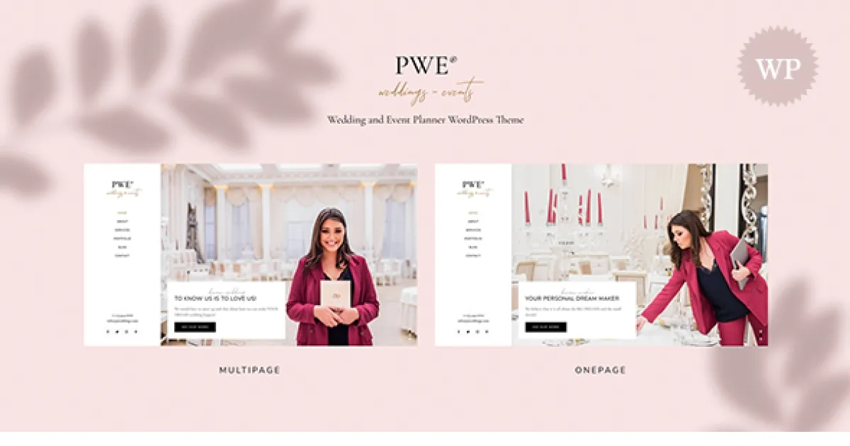 PWE – Wedding and Event Planner WordPress Theme