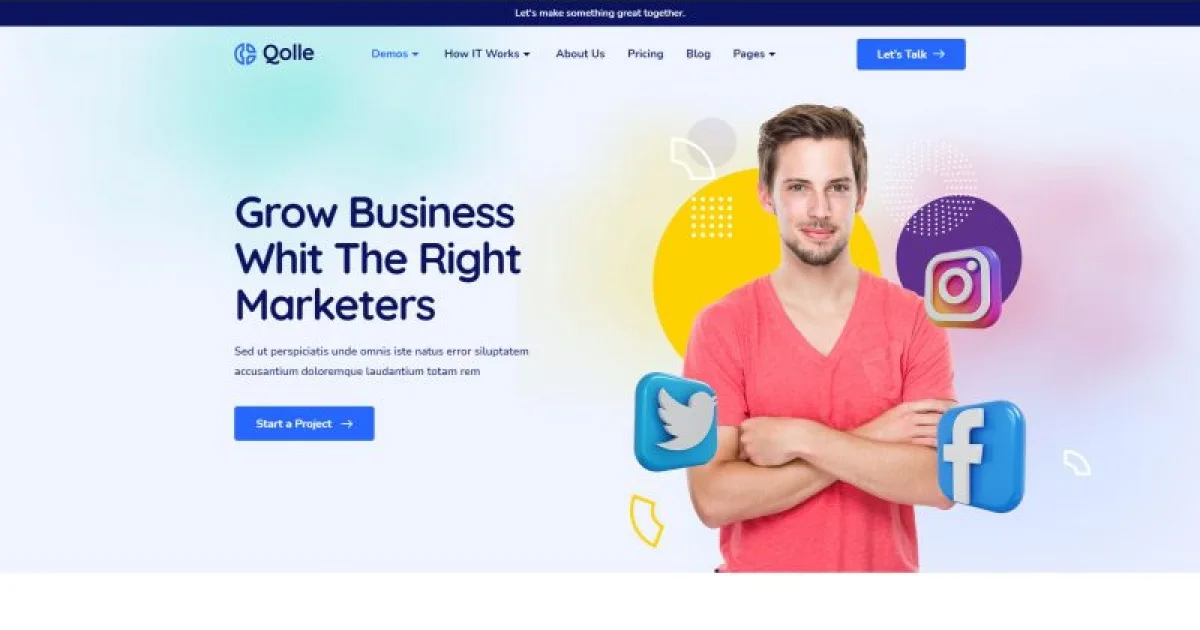 Qolle – Digital Marketing Agency Elementor Template Kit