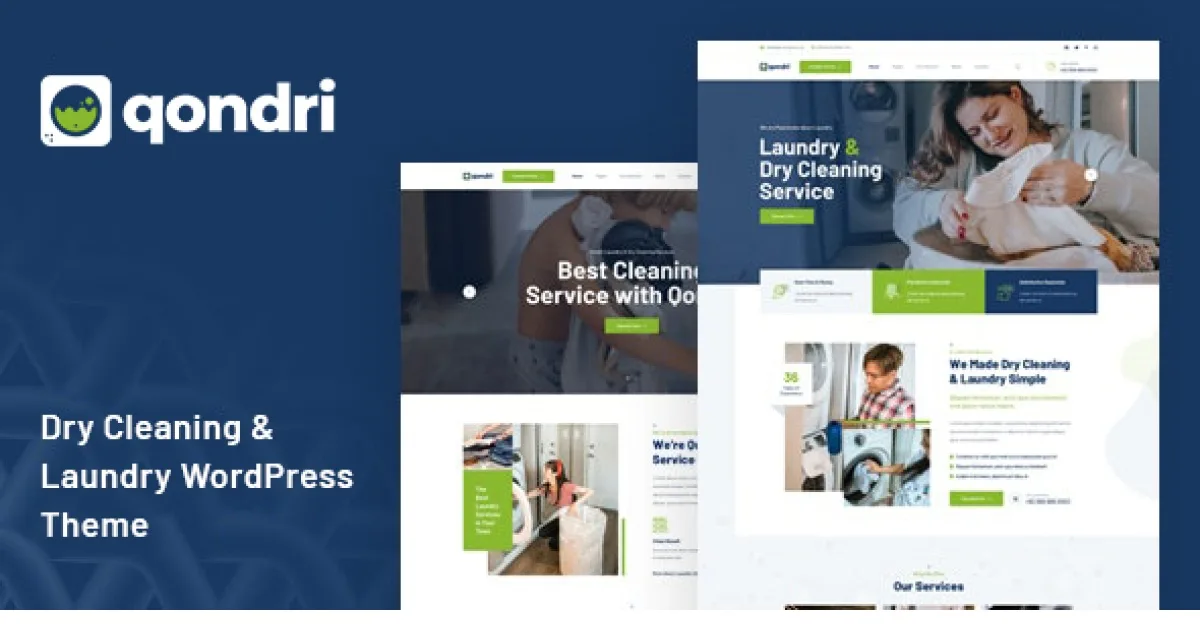 Qondri – Dry Cleaning & Laundry Services WordPress Theme - Official Release Preview