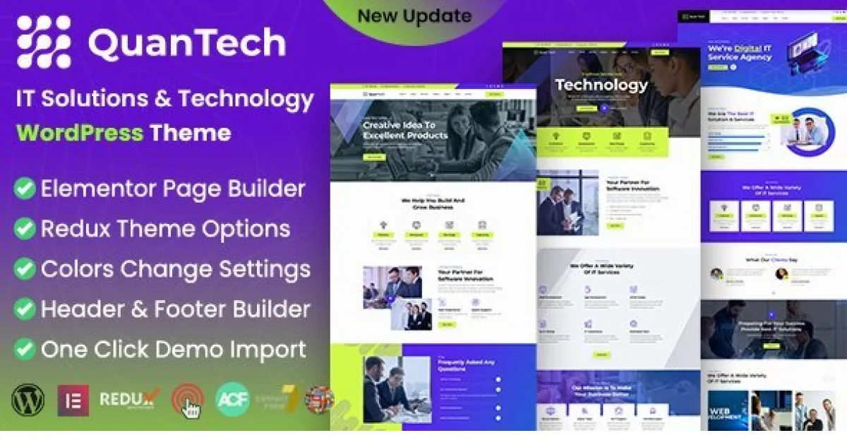 Quantech WordPress Theme - Official Release Preview