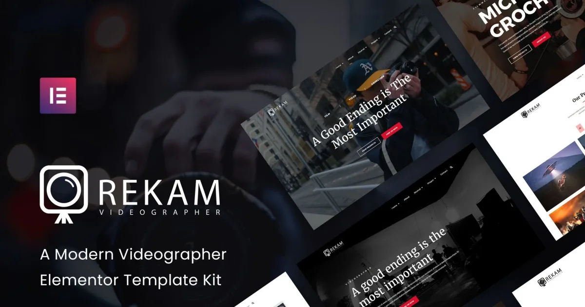Rekam Kit – Modern Videographer Elementor Pro Template Kit