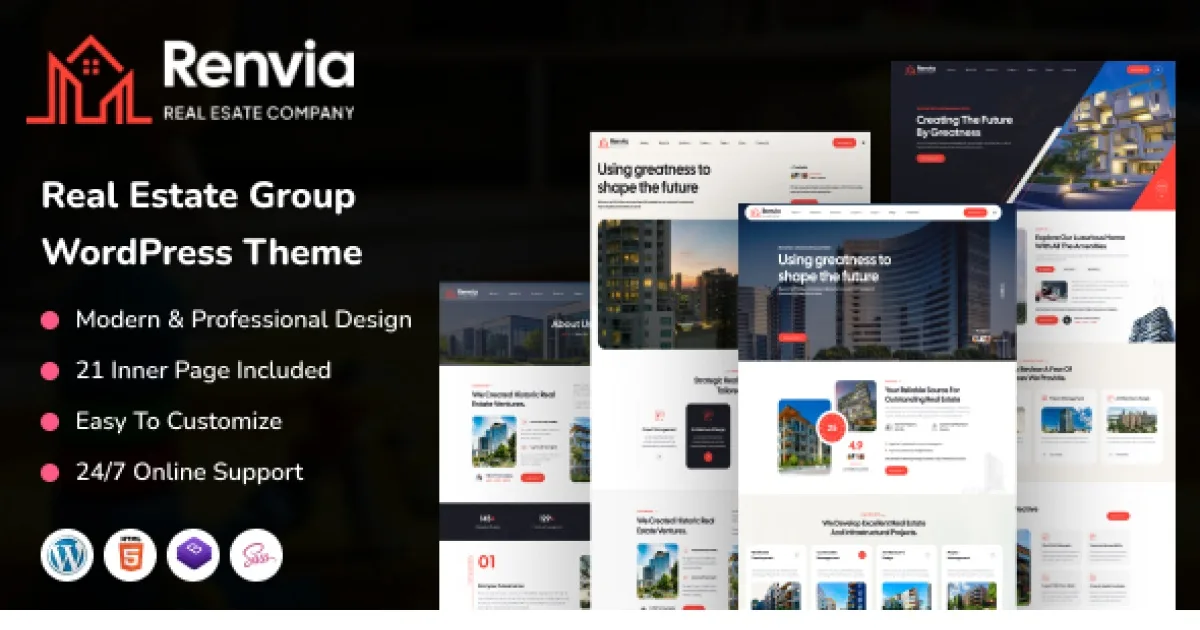 Renvia – Real Estate Group WordPress Theme - Official Release Preview