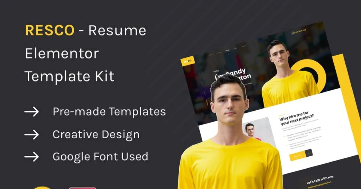 Resco – Resume Elementor Template Kit