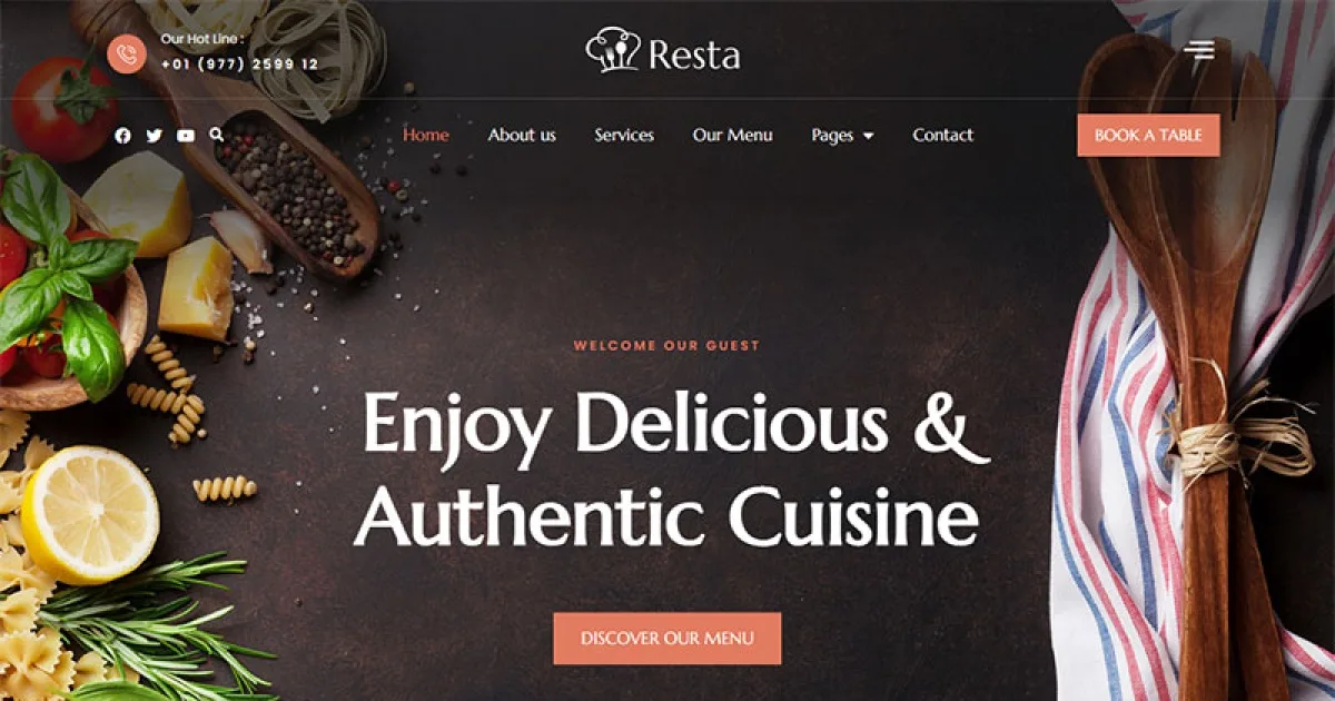 Resta – Restaurant Elementor Template Kit