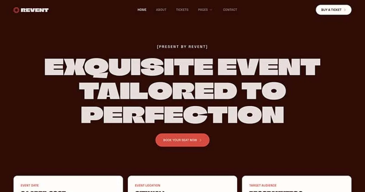 Revent – Events & Conferences Elementor Template Kit