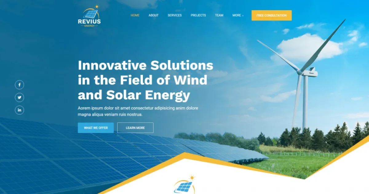 Revius Energy – Elementor Template Kit