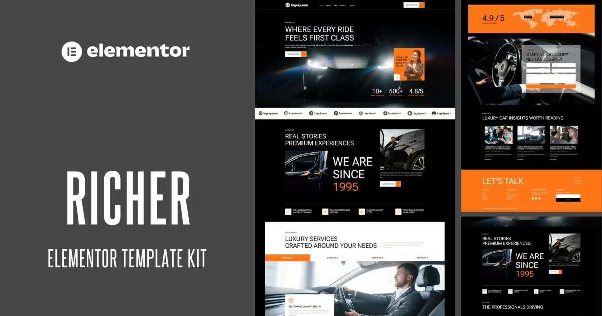 Richer – Luxury Car Elementor Template Kit