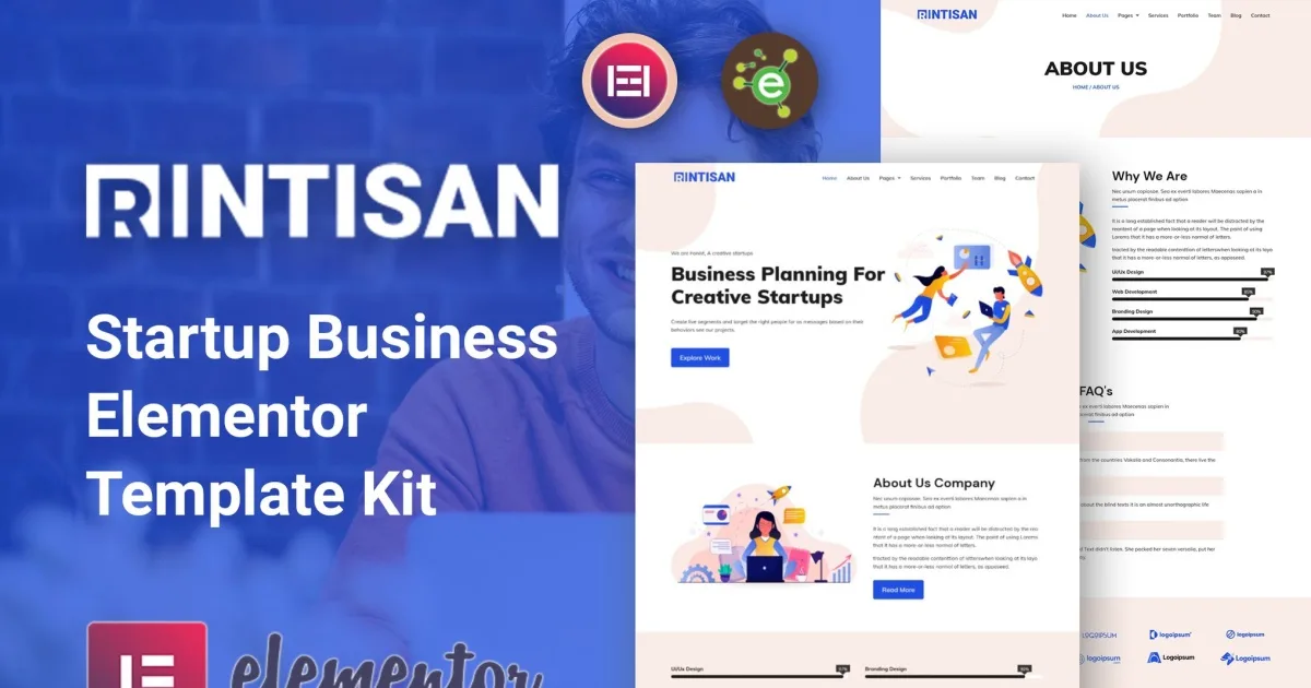 Rintisan – Startup Business Elementor Template Kit
