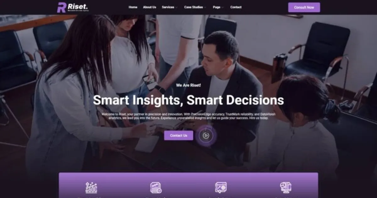 Riset – Research Services & Agency Elementor Template Kit