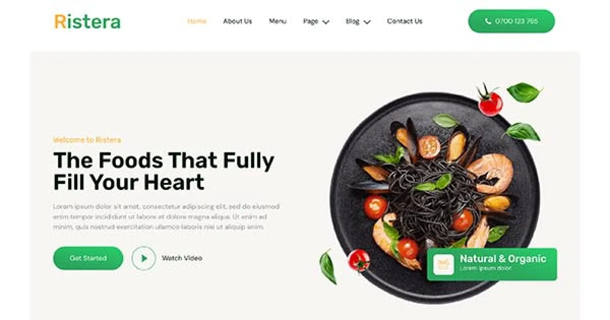 Ristera – Restaurant & Cafe Elementor Template Kit