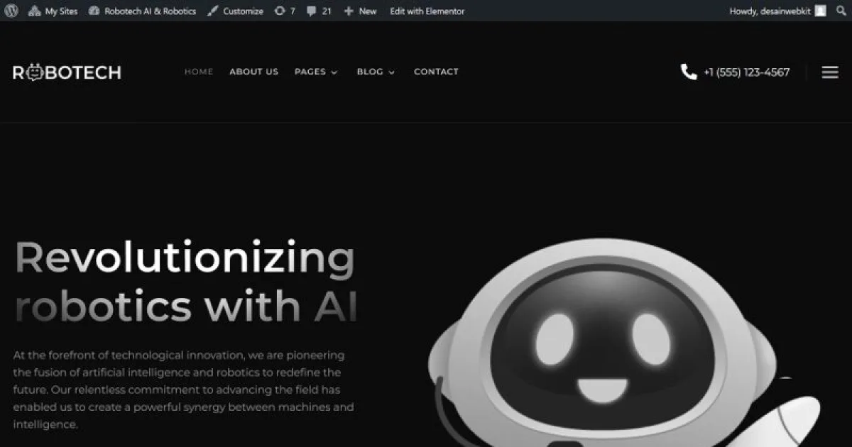 Robotech – AI & Robotics Elementor Template Kit