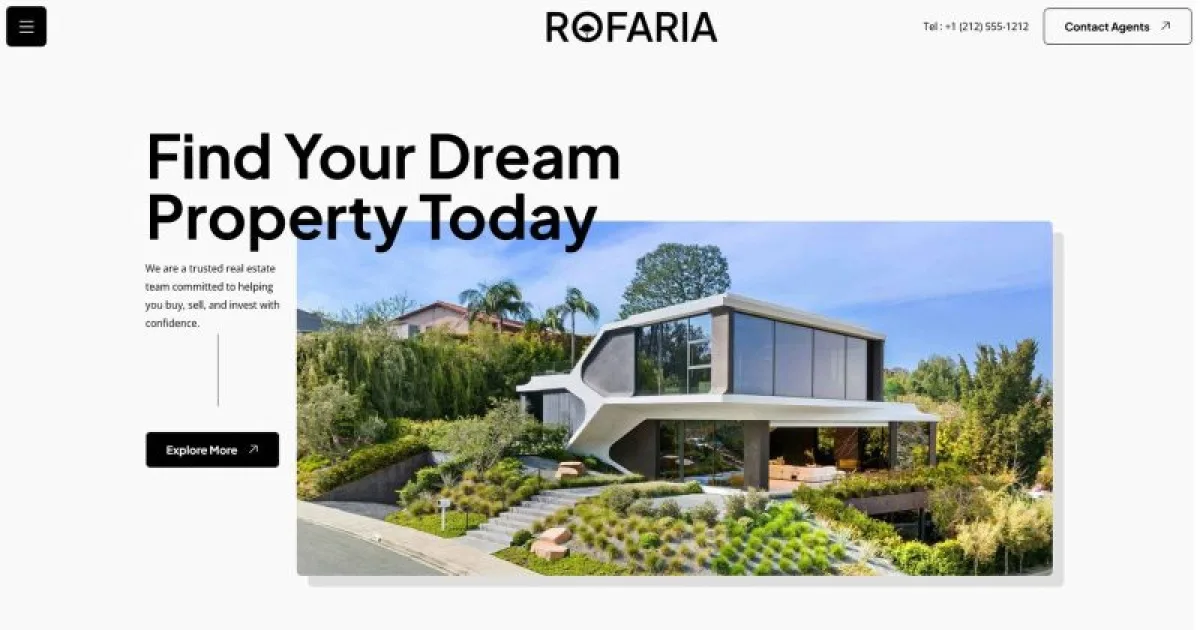 Rofaria – Real Estete Property Elementor Template Kit