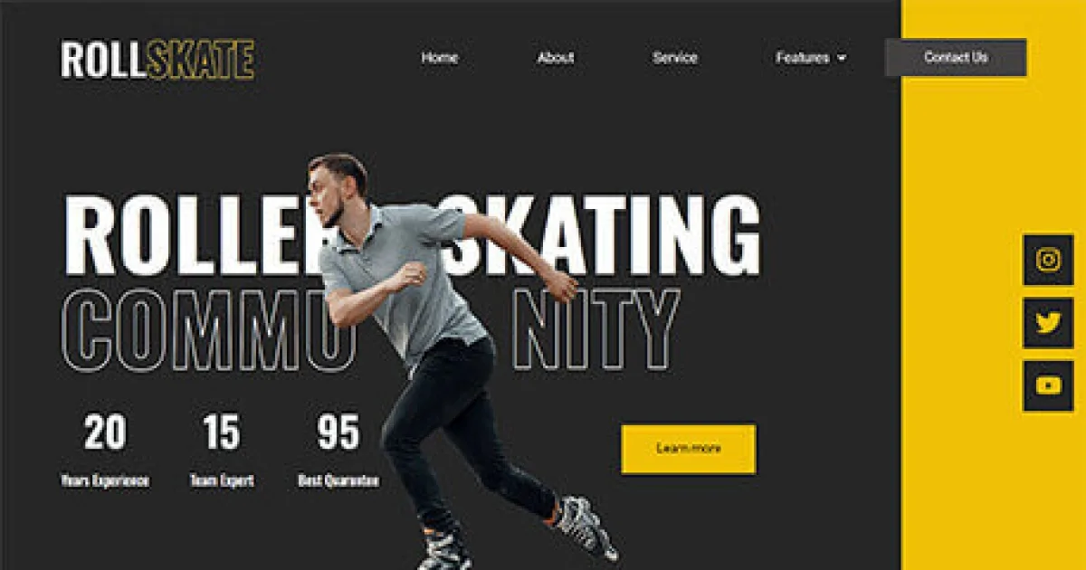 Rollskate – Rollerskating Community Elementor Template Kit