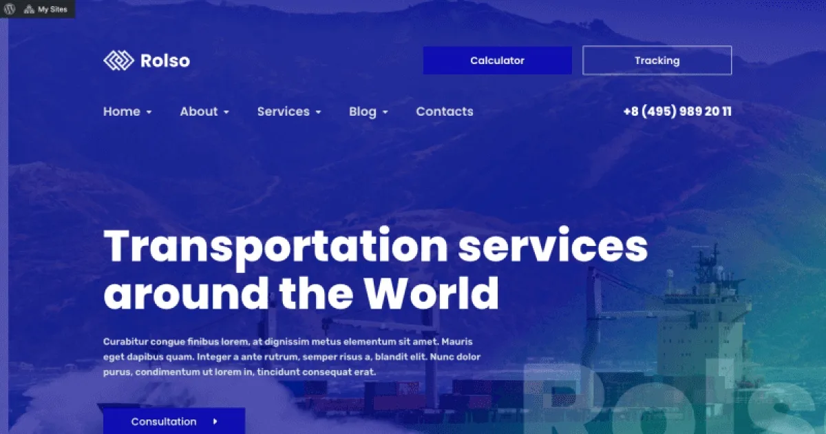 Rolso – Logistic Company Elementor Template Kit
