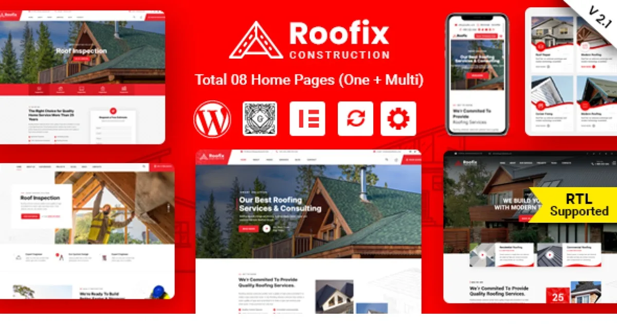 Roofing WordPress Theme