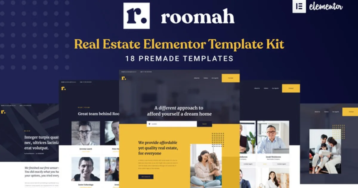 Roomah – Real Estate Agent Elementor Template Kit