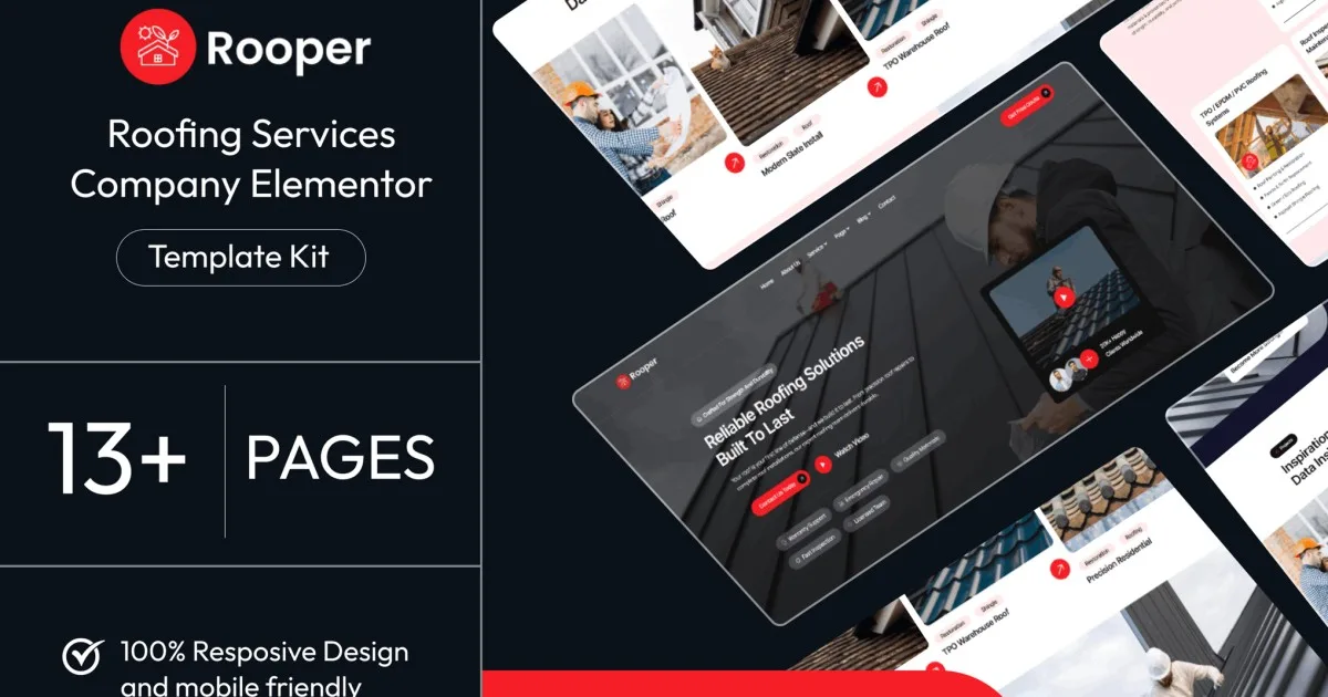 Rooper – Roofing Services Elementor Template Kit
