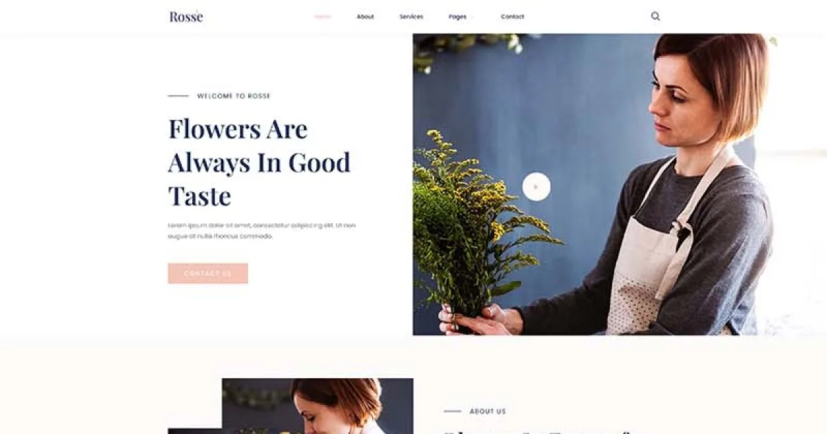 Rosse – Florist & Flower Boutique Elementor Template Kit