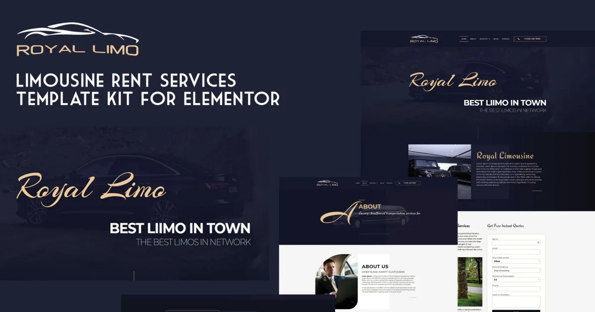 Royal Limo – Limousine Rent Services Template Kit