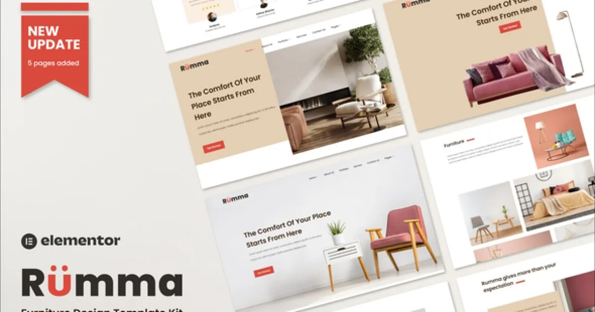 Rumma – Furniture Interior Elementor Template Kit