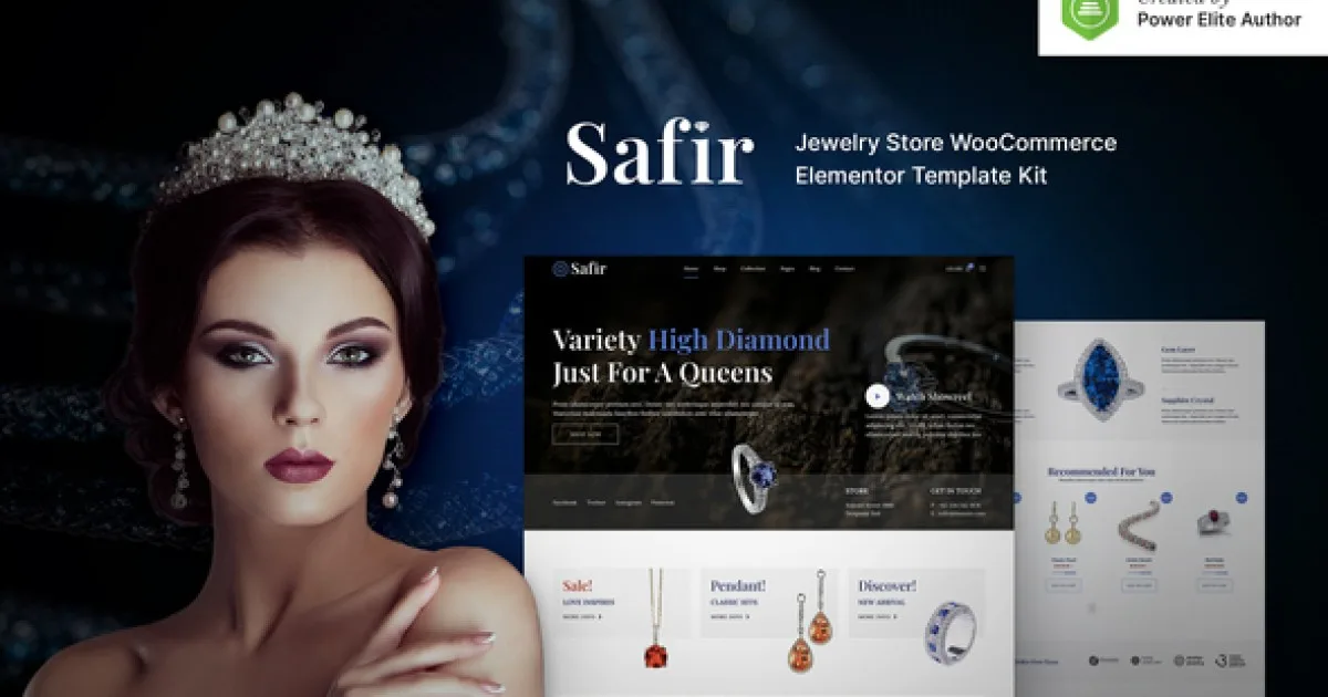 Safir – Jewelry Store WooCommerce Elementor Pro Template Kit