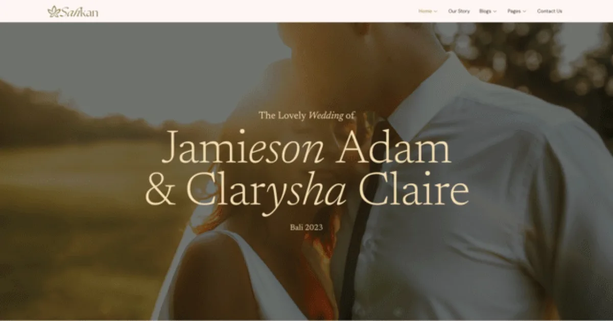 Sahkan – Wedding Invitation & Gallery Elementor Template Kit