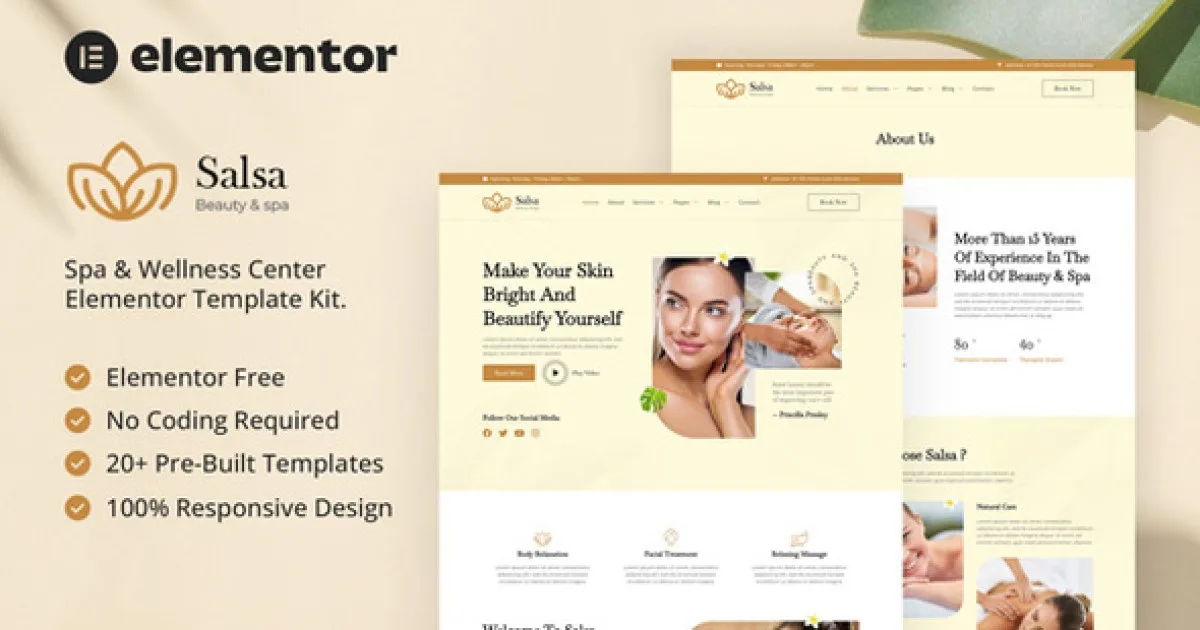 Salsa – Beauty & Spa Elementor Template Kit