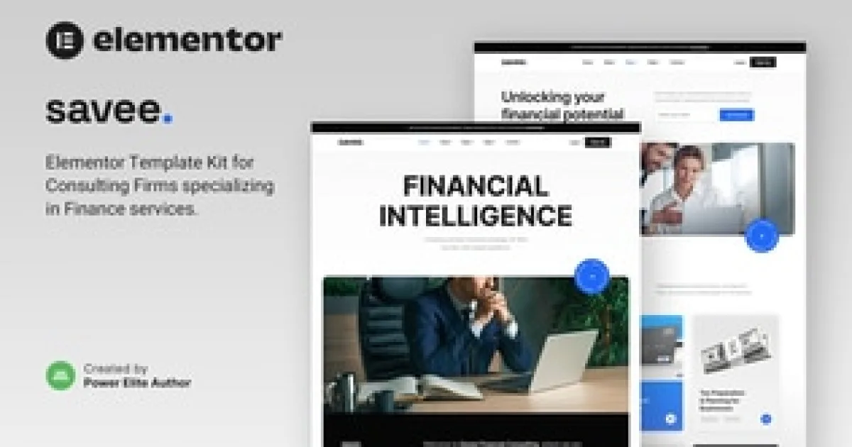Savee – Financial Consulting Elementor Template Kit
