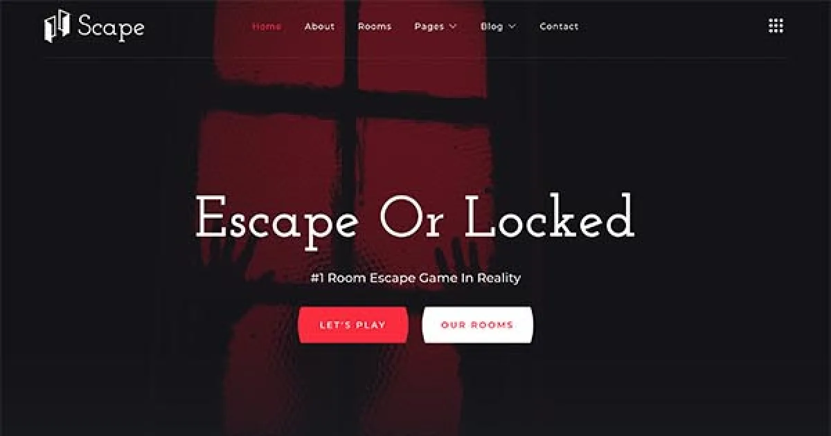 Scape – Real-Life Escape Room Game Elementor Template Kit