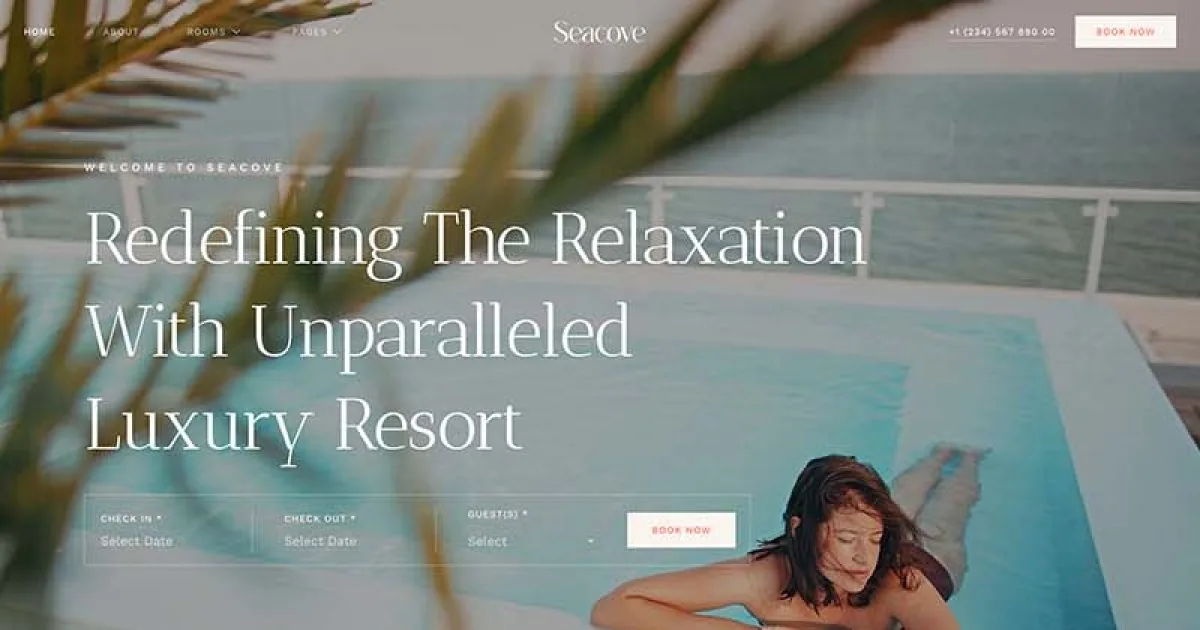 Seacove – Hotel and Resort Booking Elementor Template Kit
