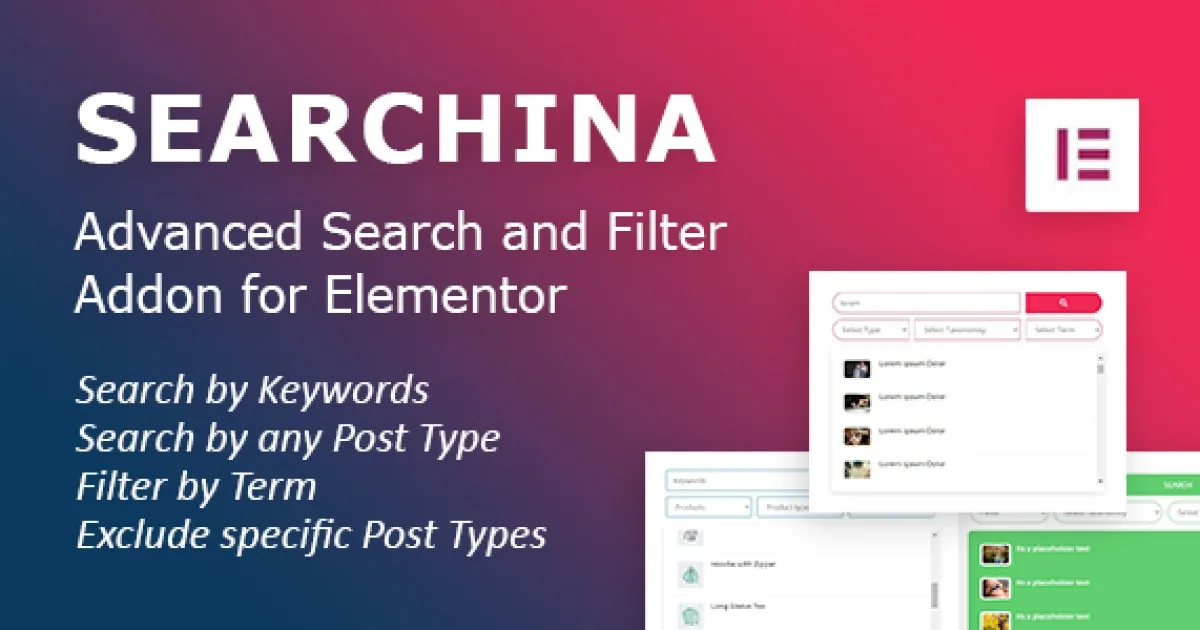 Search & Filter Elementor Addon